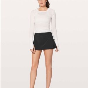Black Lululemon Play Off the Pleats Skirt 13”